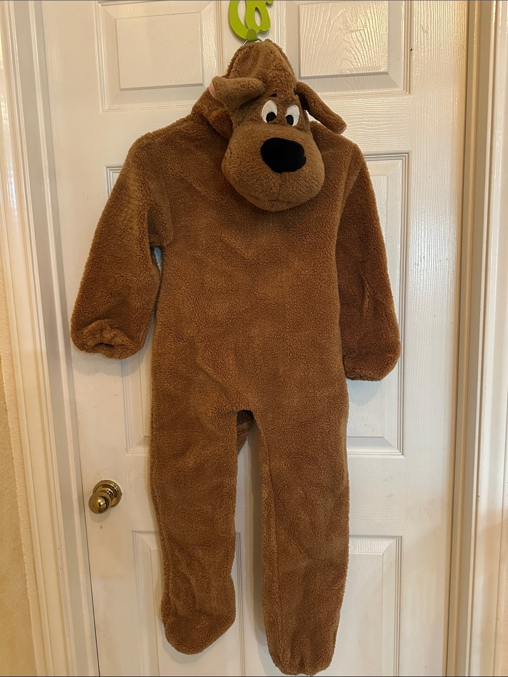 Warner Bros. scooby do Cozy Brown Plush Puppy Kids One-Piece costume with Hood